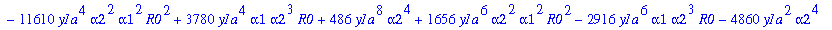 rhob := 1-1/6*(alpha1*y1a^2*R0-3*alpha1*R0-y1a^2*al...