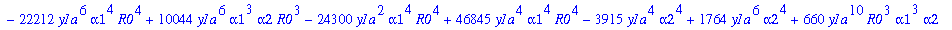 rhob := 1-1/6*(alpha1*y1a^2*R0-3*alpha1*R0-y1a^2*al...