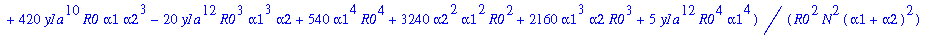 rhob := 1-1/6*(alpha1*y1a^2*R0-3*alpha1*R0-y1a^2*al...
