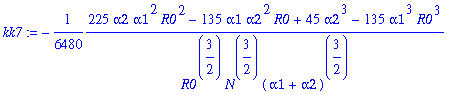 kk7 := -1/6480*(225*alpha2*alpha1^2*R0^2-135*alpha1...