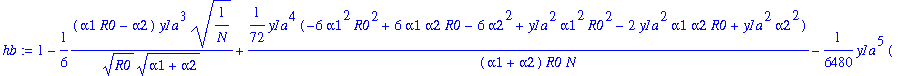 hb := 1-1/6*(alpha1*R0-alpha2)*y1a^3*sqrt(1/N)/(sqr...