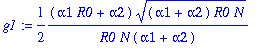 g1 := 1/2*(alpha1*R0+alpha2)*sqrt((alpha1+alpha2)*R...