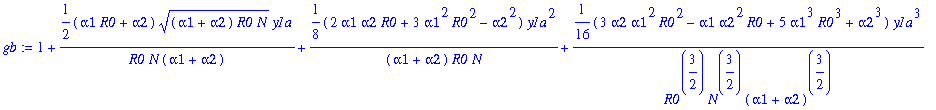 gb := 1+1/2*(alpha1*R0+alpha2)*sqrt((alpha1+alpha2)...