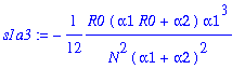 s1a3 := -1/12*R0*(alpha1*R0+alpha2)*alpha1^3/(N^2*(...