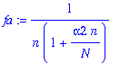 fa := 1/(n*(1+alpha2*n/N))