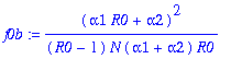 f0b := (alpha1*R0+alpha2)^2/((R0-1)*N*(alpha1+alpha...