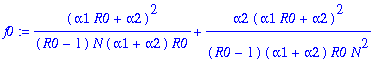 f0 := (alpha1*R0+alpha2)^2/((R0-1)*N*(alpha1+alpha2...